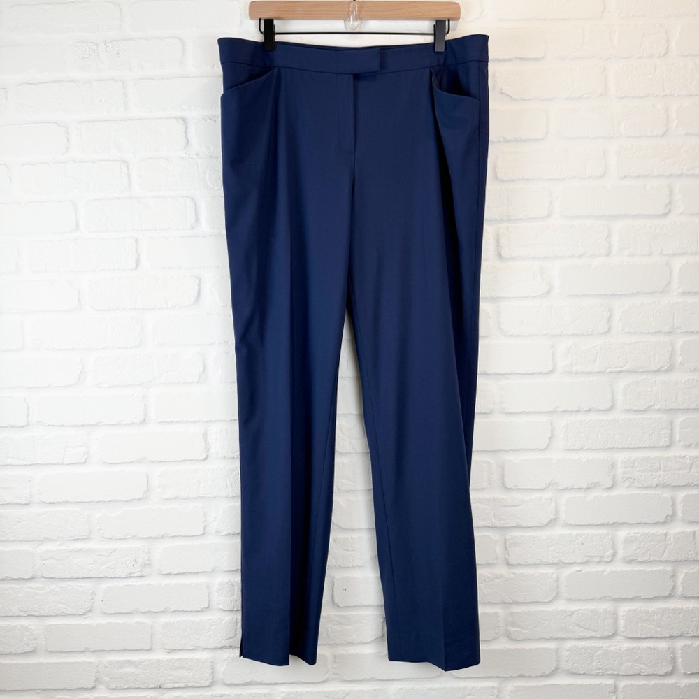 Lafayette 148 Navy Dress Pants Irving 14